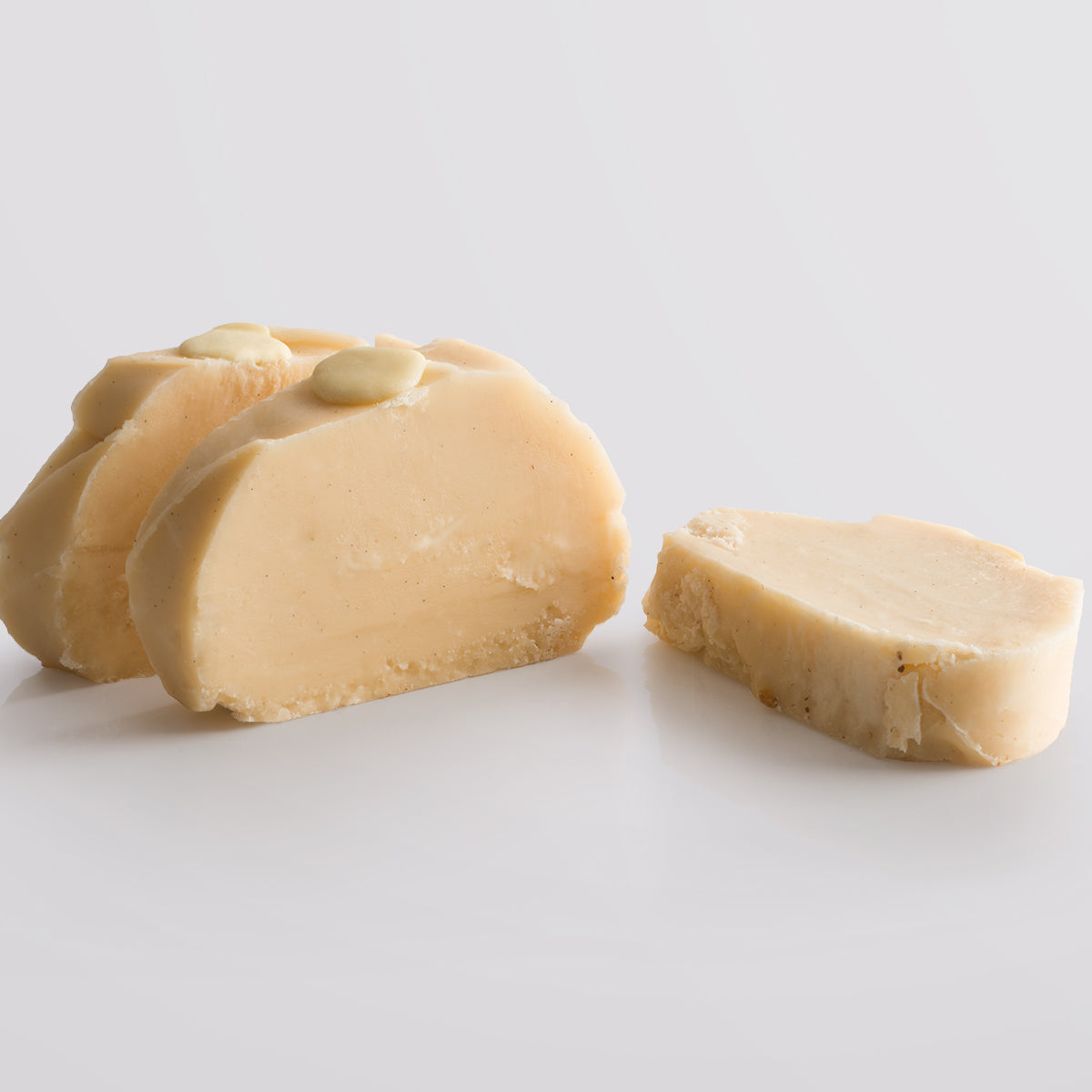 White Chocolate Fudge single slice, a Fudge Kitchen indulgent, handmade fresh fudge flavour.